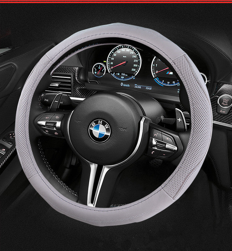 Premium Leather Steering Wheel Cover