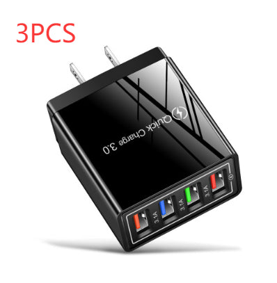 Premium 4-Port USB Wall Charger with Quick Charge 3.0