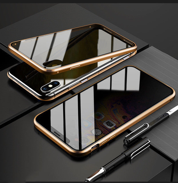 Magnetic Privacy Glass Case for iPhone