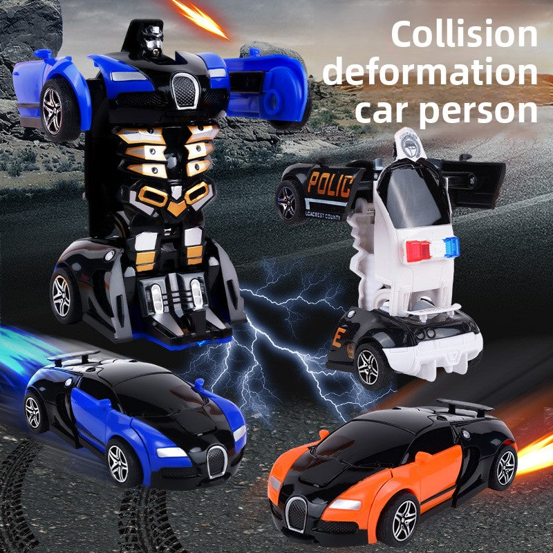Children's deformation collision deformation car toy