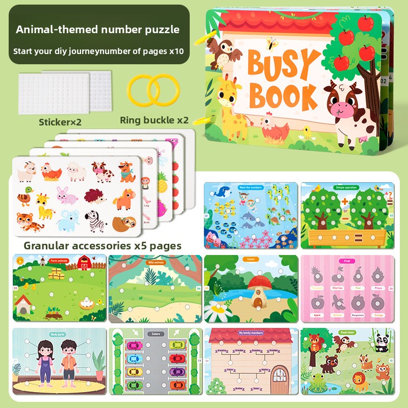 Childrens Educational Quiet Sticker Book