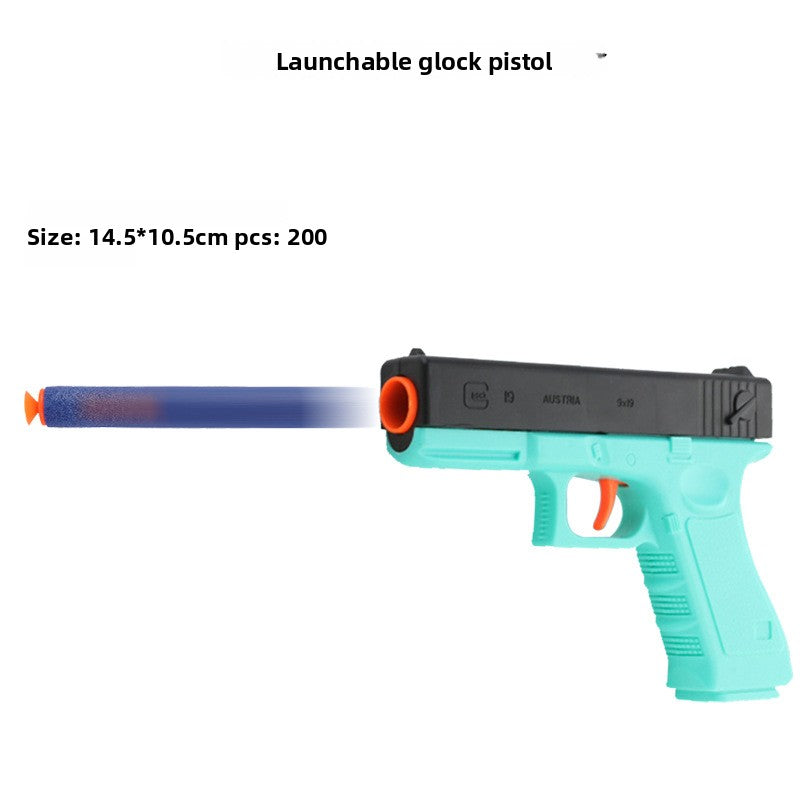 Glock Soft Bullet Toy Gun for Kids - Mint Green