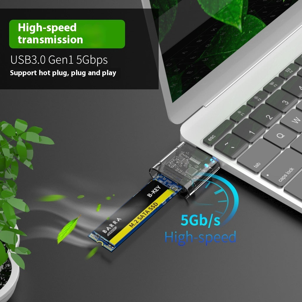 Creative Transparent Solid State Mobile Hard Disk Box with USB Interface