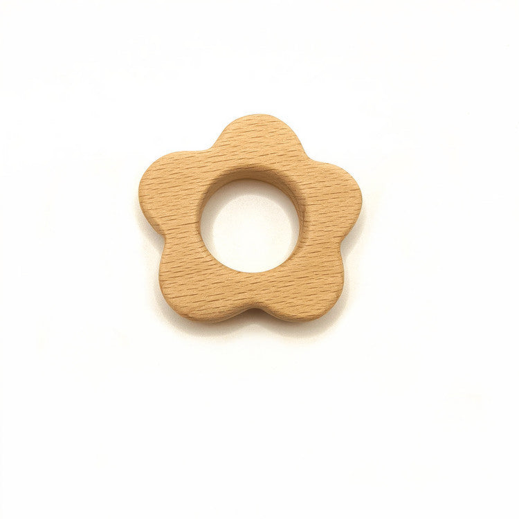 Wooden Baby Rattle Teether Toy with Photo Props