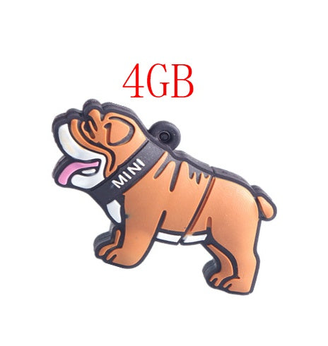 Creative Cute Animal Silicone Bulldog USB Drive (8GB/16GB)