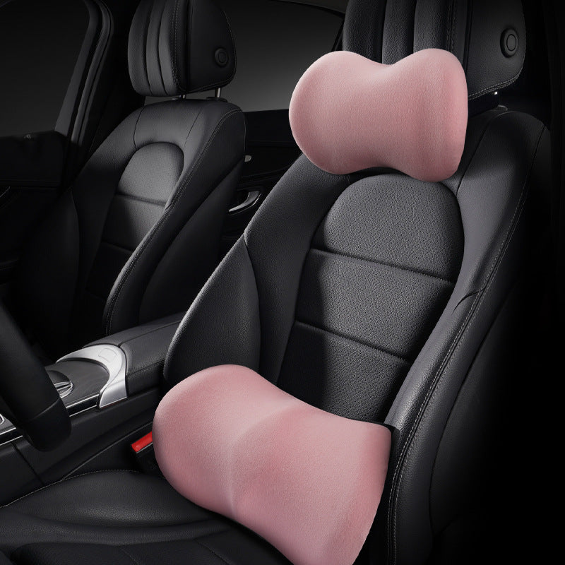 Premium Car Headrest & Lumbar Support Pillow