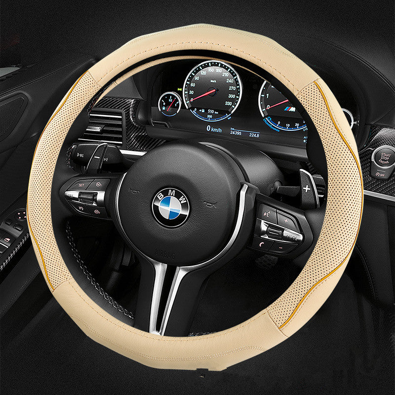 Premium Leather Steering Wheel Cover