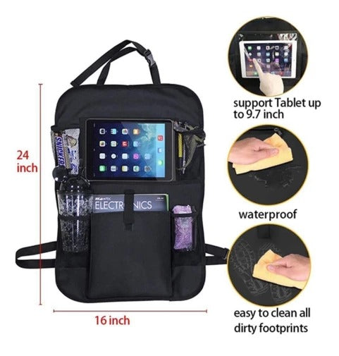 Premium Car Backseat Organizer with iPad Holder