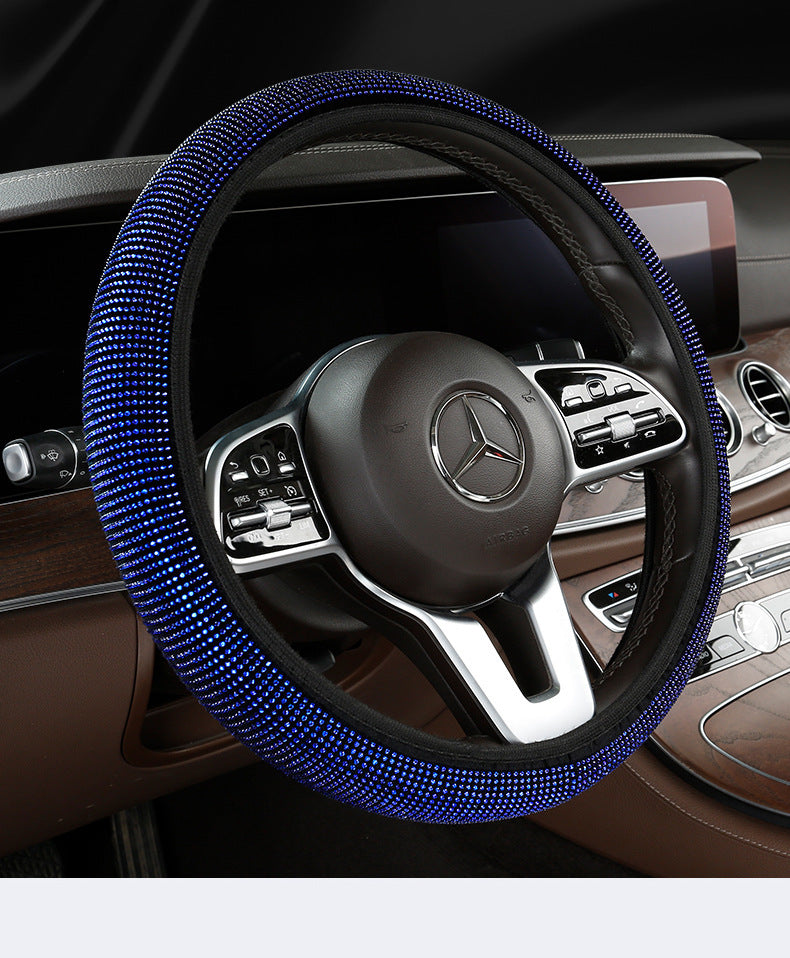 Diamond-Studded Steering Wheel Cover - All-Season Comfort