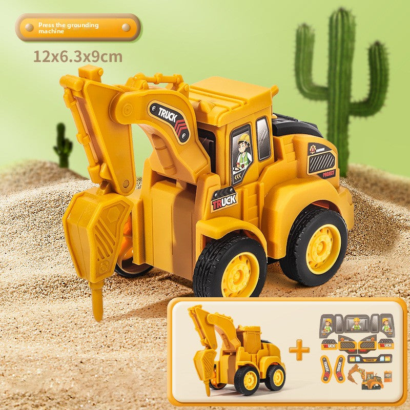 Toy car, excavator, inertial off-road vehicle