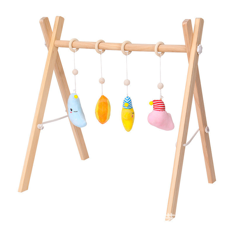 Adjustable Wooden Baby Activity Gym with Bells
