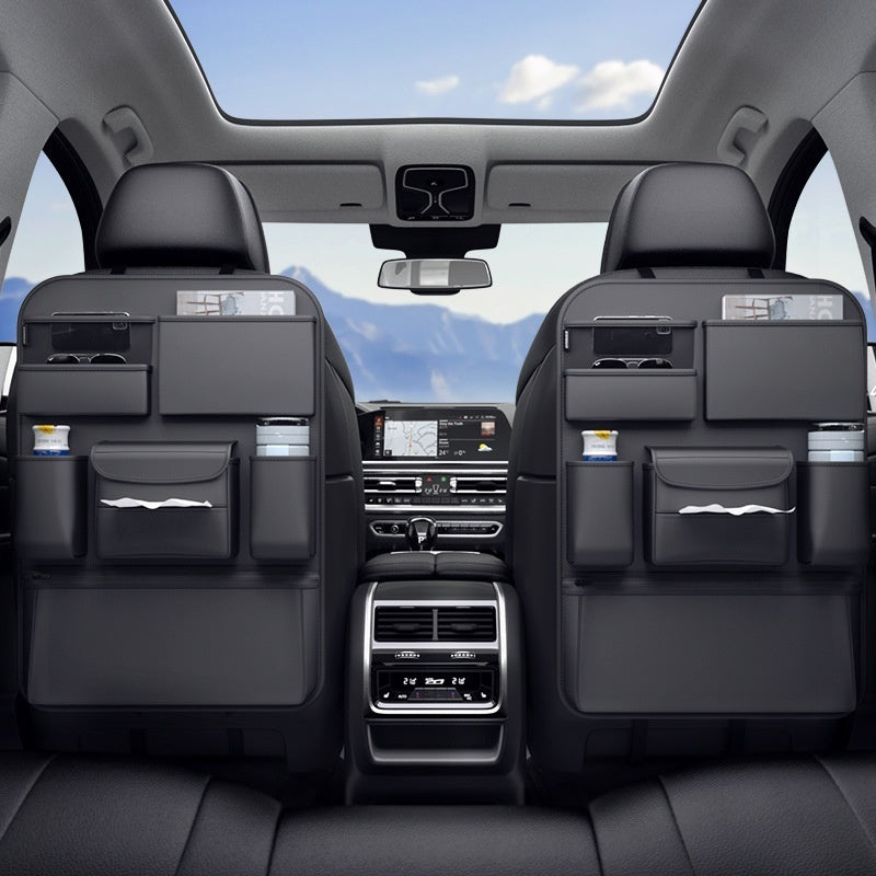 Premium Leather Car Seat Back Organizer