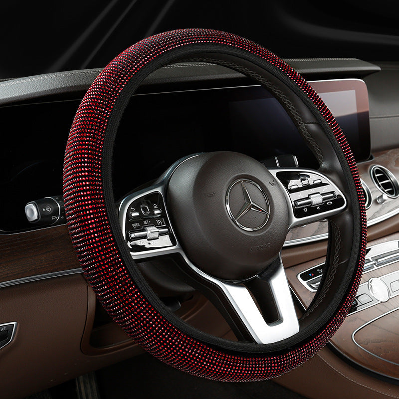 Diamond-Studded Steering Wheel Cover - All-Season Comfort
