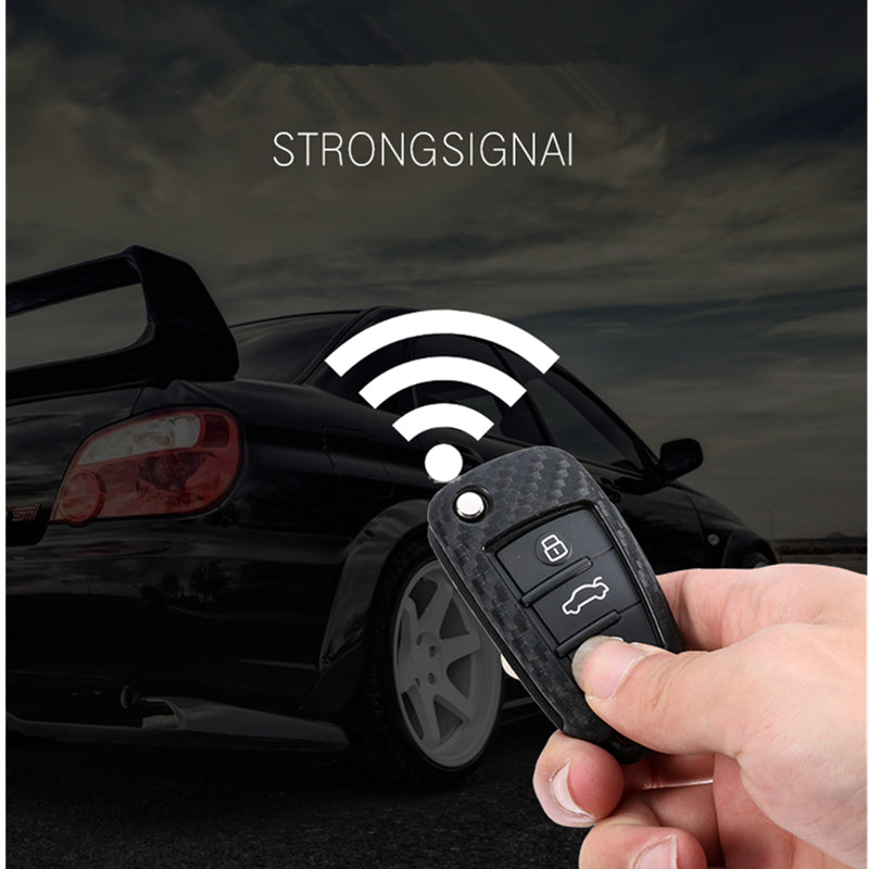 Premium Carbon Fiber Silicone Key Case for Audi