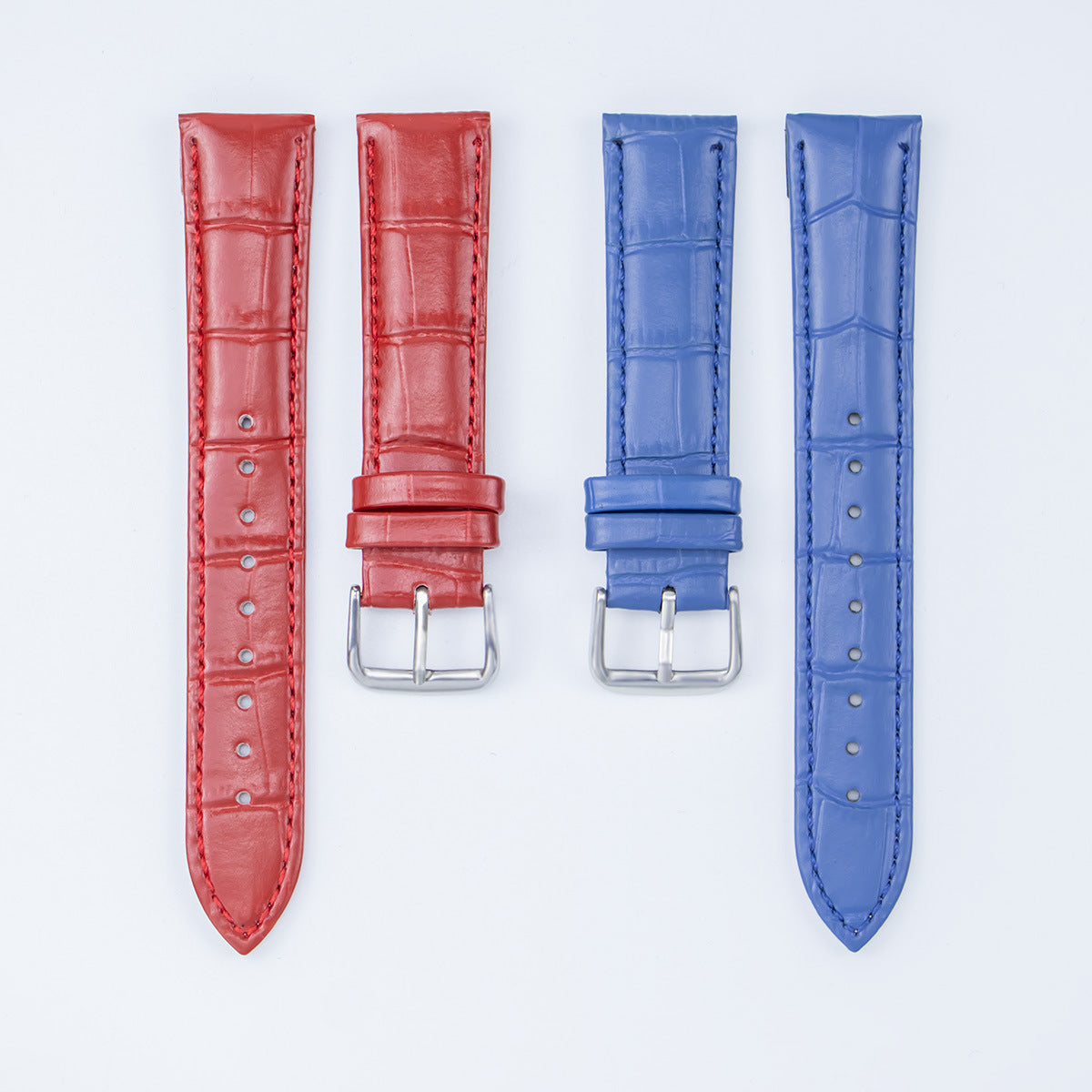 Universal Bamboo-grain Leather Watch Strap Genuine Leather Strap
