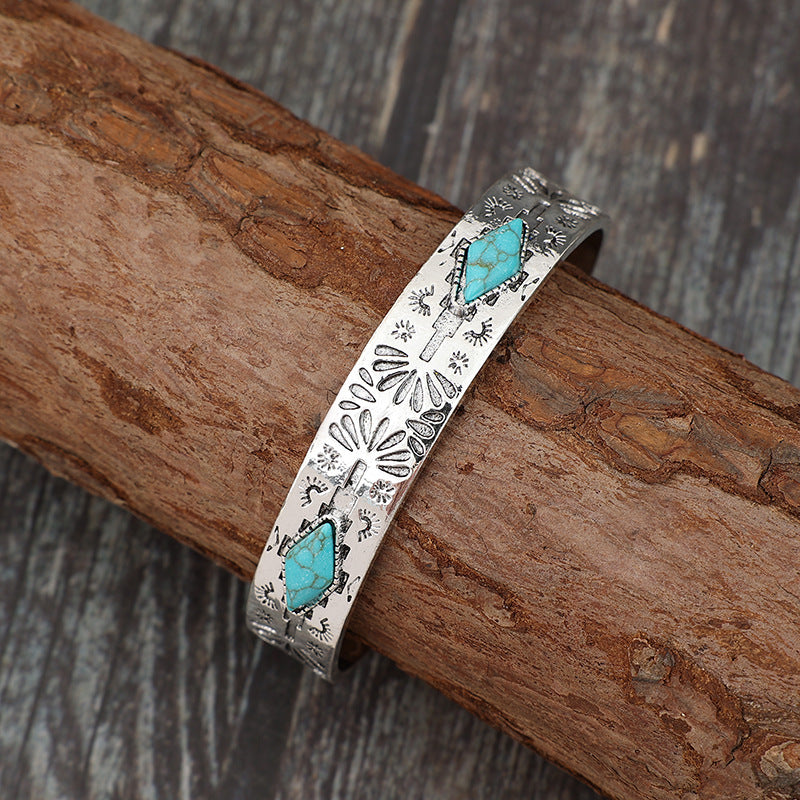 Retro Bohemian Style Open Cuff Bracelet