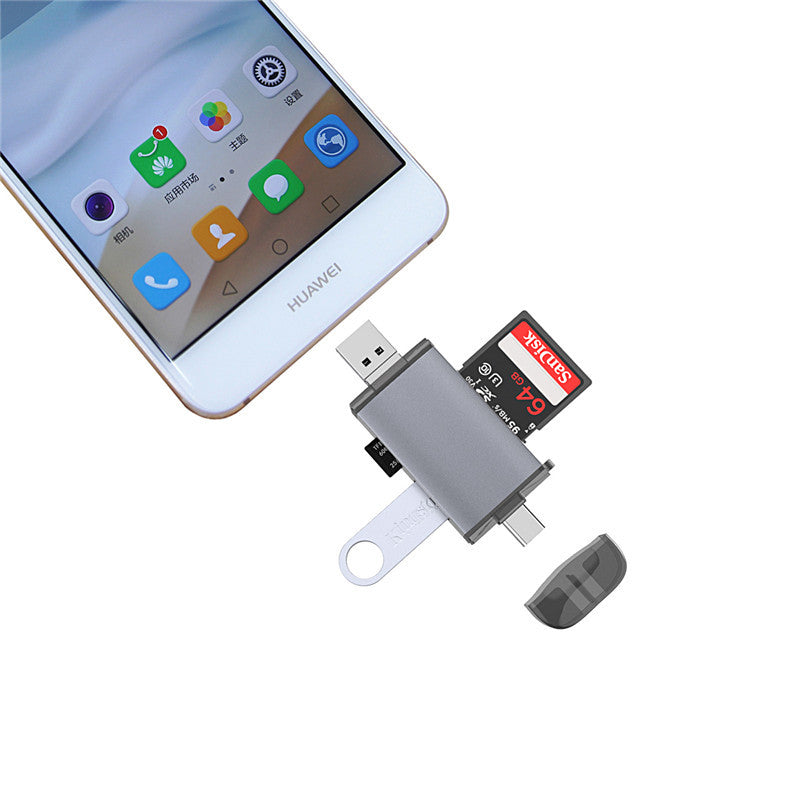 Multi-Function 6-in-1 Card Reader for Computer and Mobile Phone