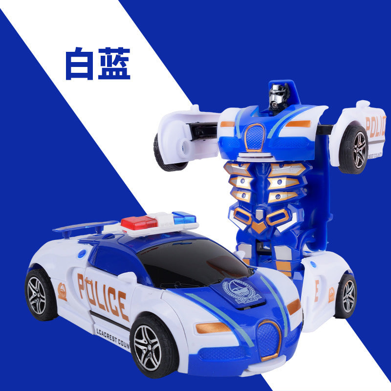 Children's deformation collision deformation car toy