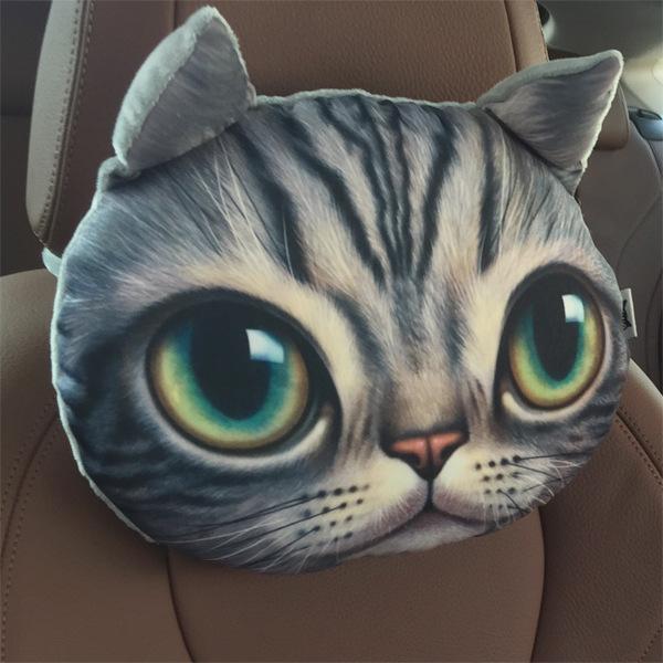 Cat Lovers Car Headrest Pillow
