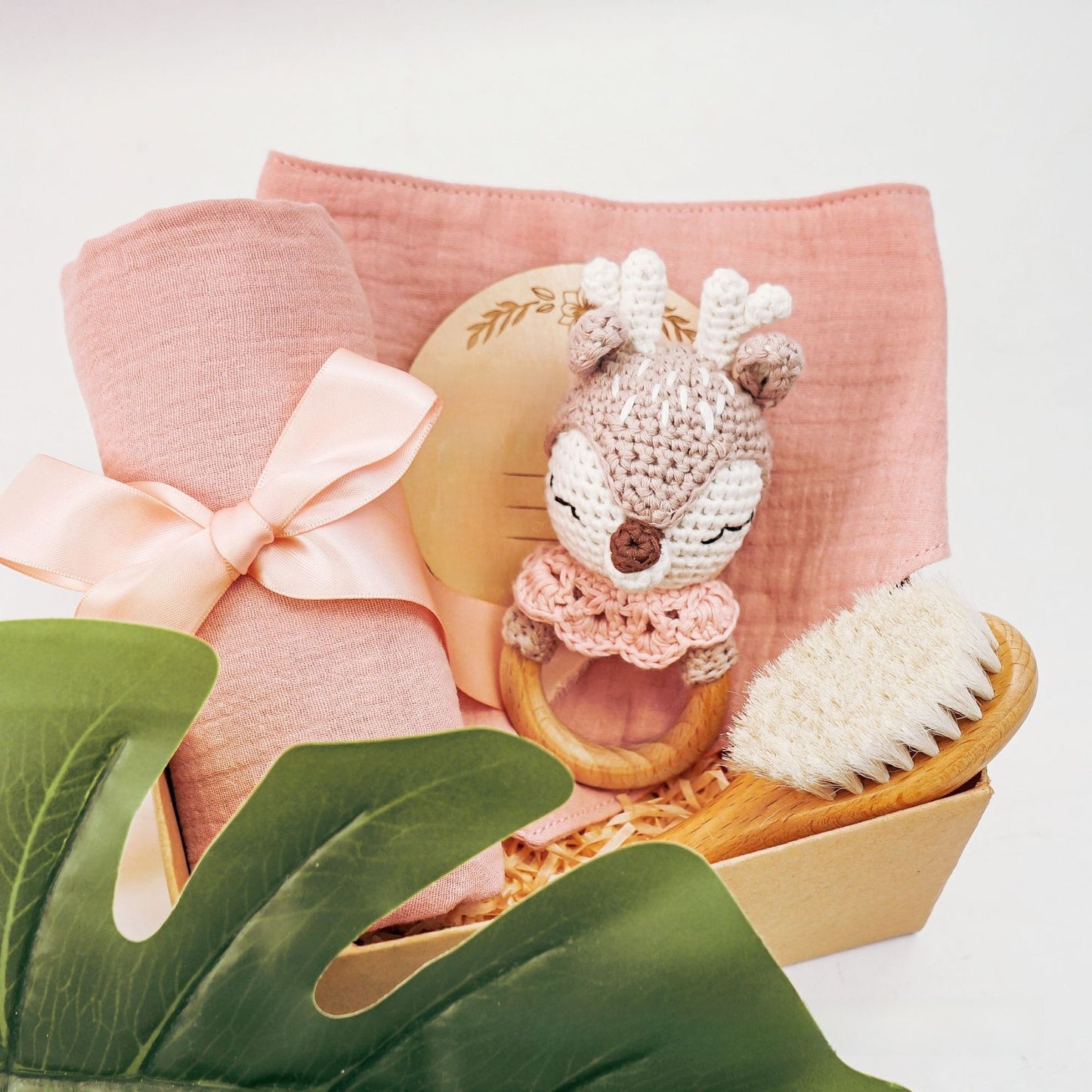 Pure Cotton Crochet Baby Rattle Toys Gift Set