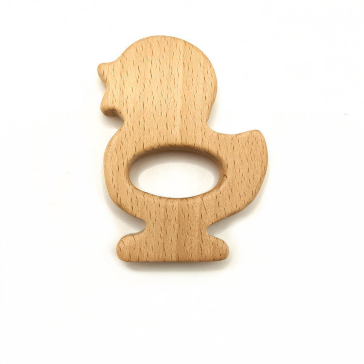 Wooden Baby Rattle Teether Toy with Photo Props