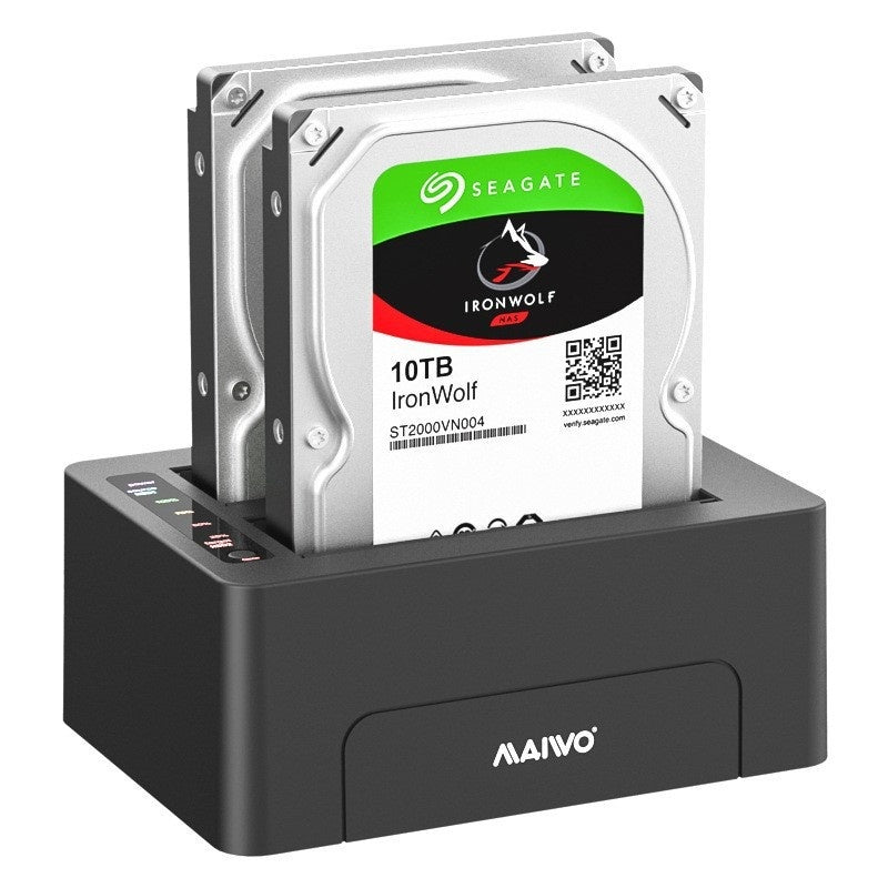 Dual-Disk 2.5/3.5-Inch SATA Hard Disk Dock and Offline Copier