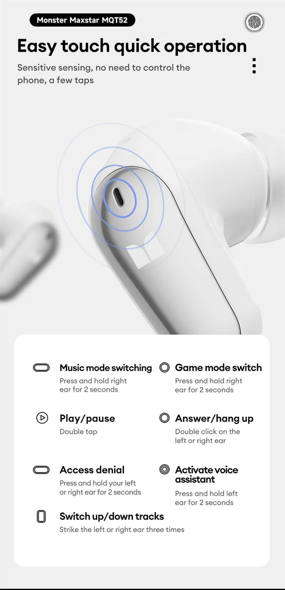Monster MQT52 Wireless Earphones