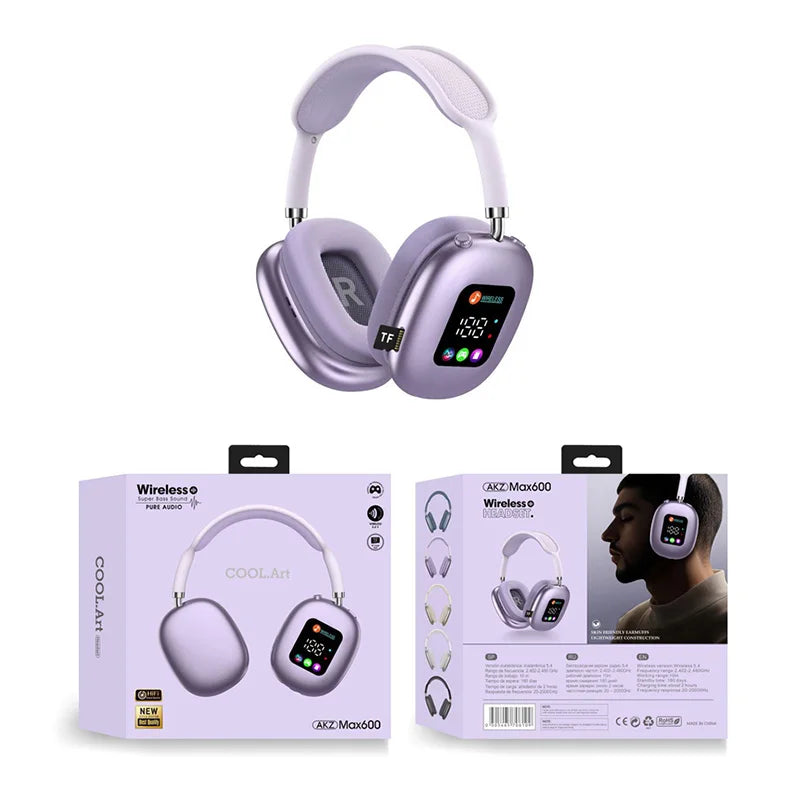 MAX600 Hybrid Wireless Active Noise Cancelling Headphones