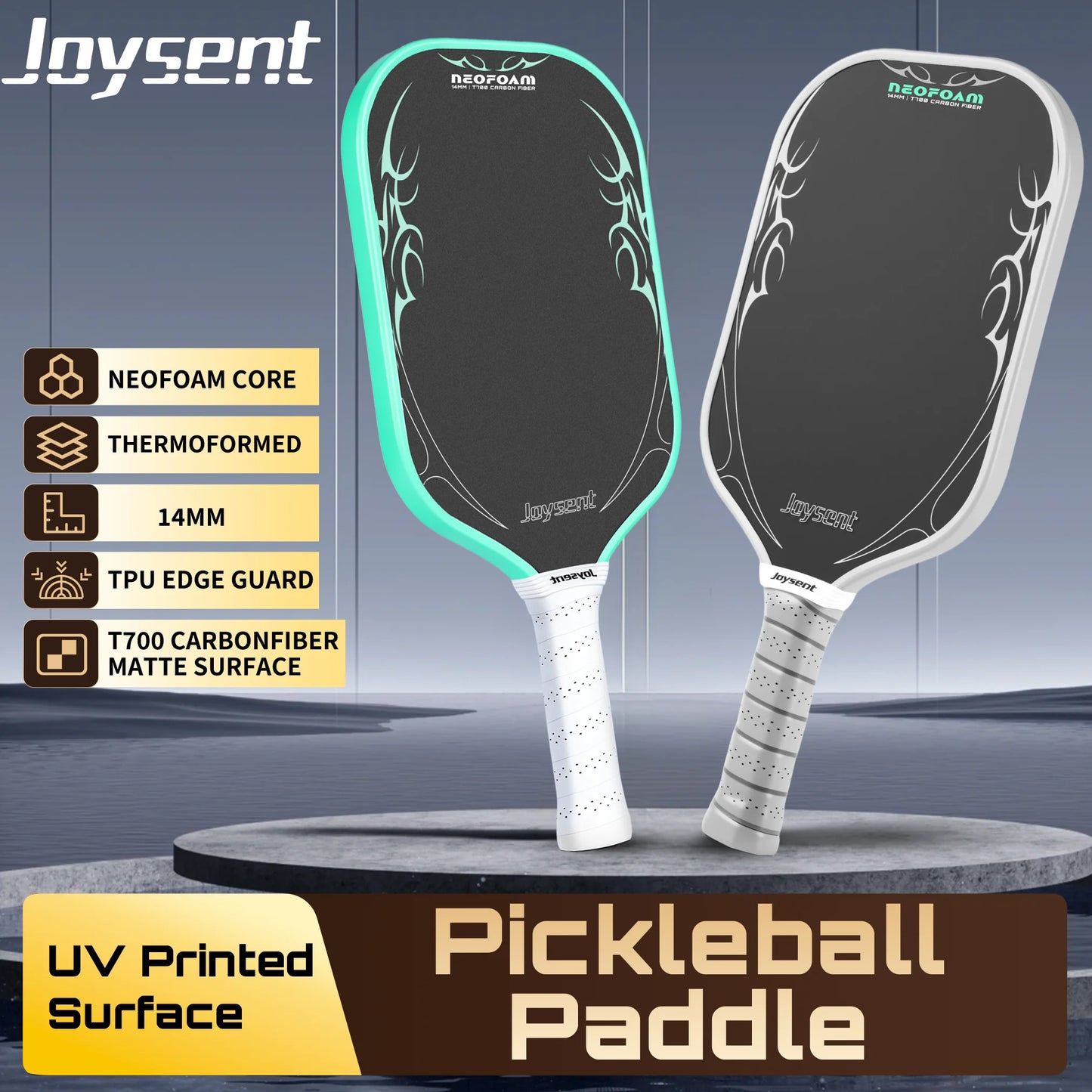 Joysent Pickleball Paddle T700 Carbon Fiber Pickleball Racket 14mm EPP Gear Foam PickleBalls Paddles Thermoformed For Men Women