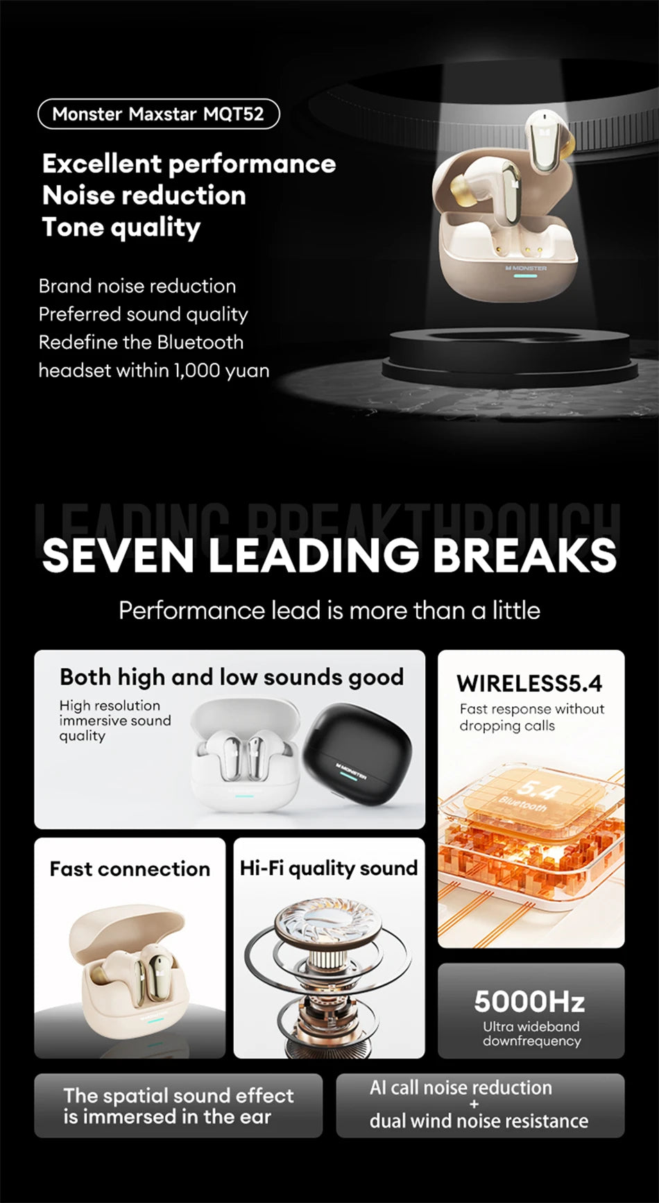 Monster MQT52 Wireless Earphones