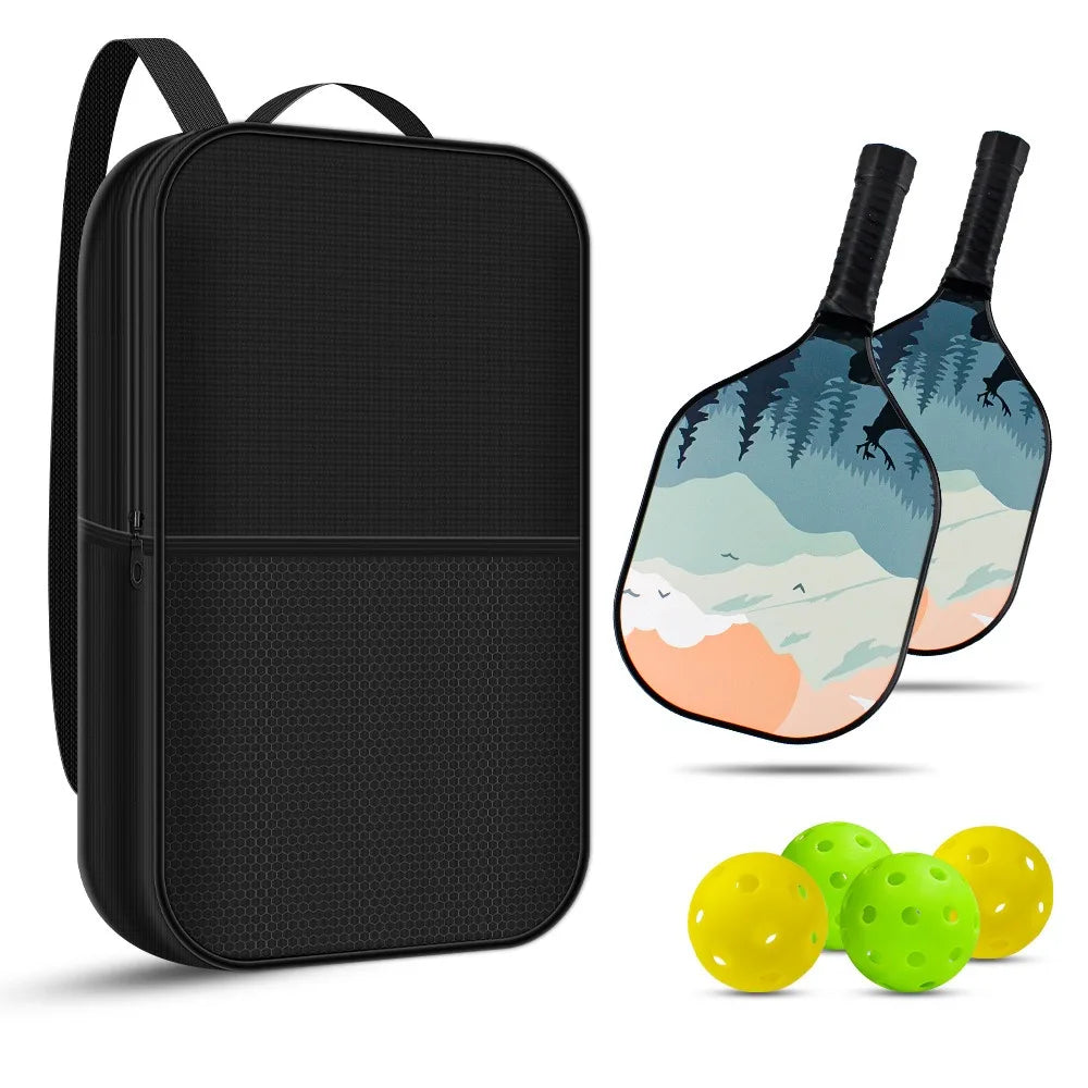 Portable Adjustable Pickleball Rackets Backpack Tennis Sports Pickleball Paddle Bag Racquetball Pickleball Bag Men Women