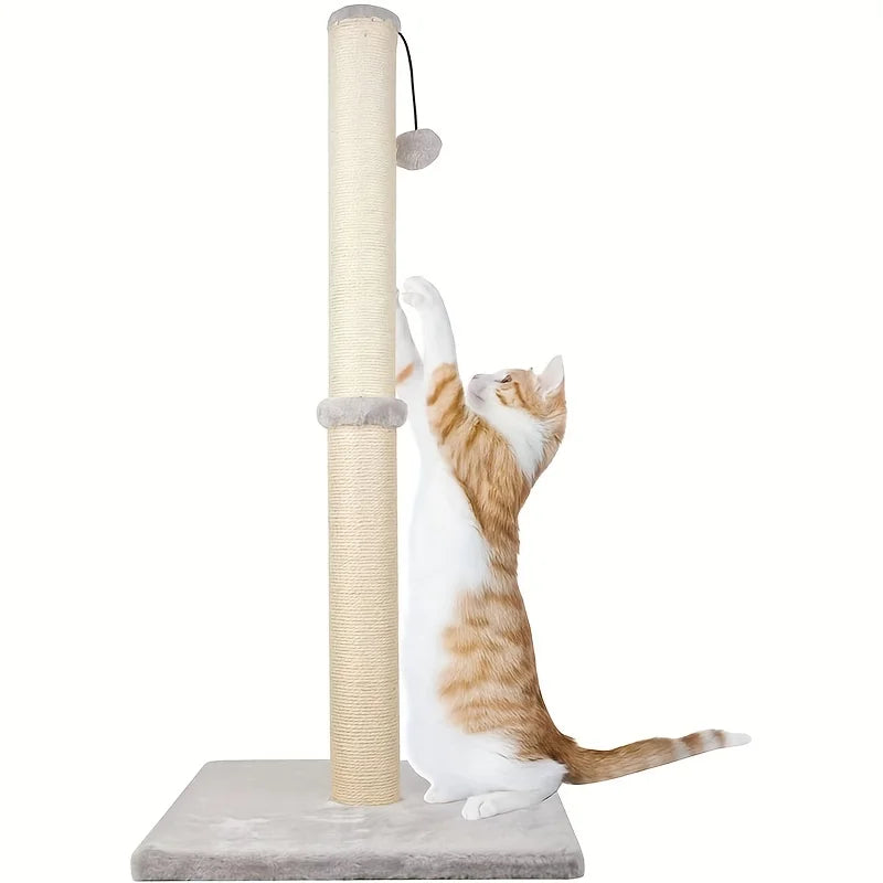 Two Section Vertical Sisal Cat Climbing Frame and Modern Stable Cat Scratching Post