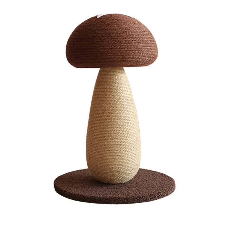Mushroom Shaped Sisal Cat Scratching Post Vertical Claw Grinding Pad for Indoor Cats