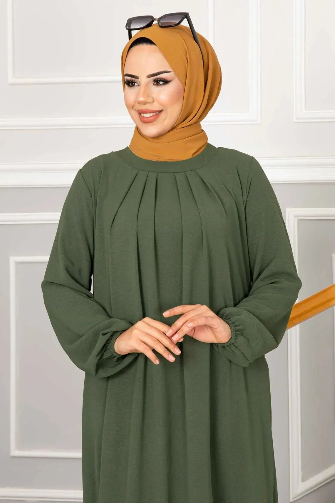 Women Eid Muslim Dress Ramadan Morocco Pleated Party Dresses Dubai Kaftan Islam Vestidos Arab Long Robe Solid Abaya Modest