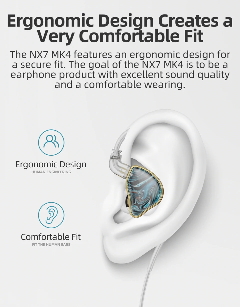 NICEHCK NX7 MK4 Hybrid Audiophile Earphones