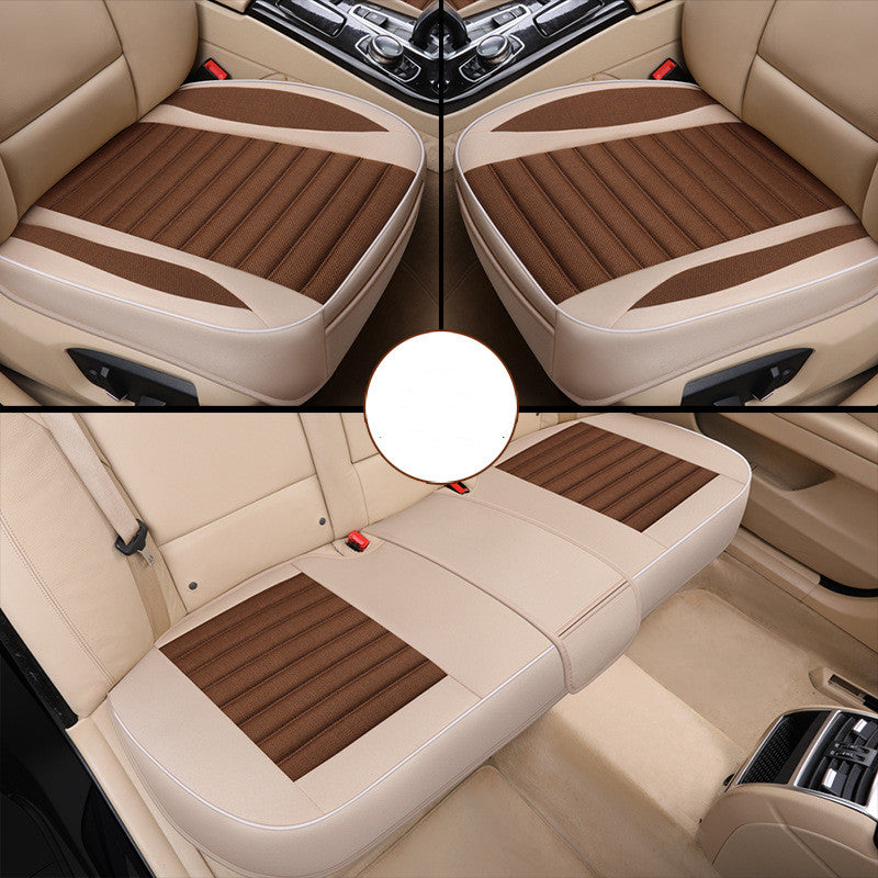 Three-piece Car Seat Cushion New Linen Cushion Cover Without Backrest