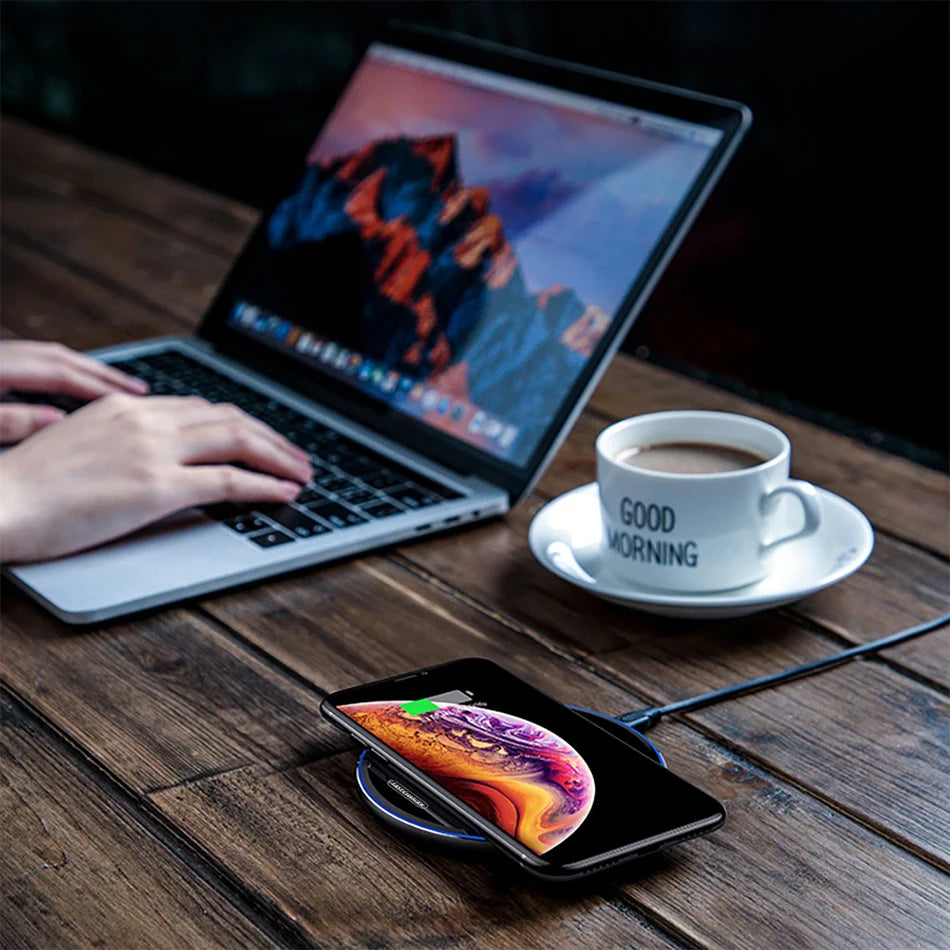 Rapid Wireless Charging Pad for iPhone & Samsung