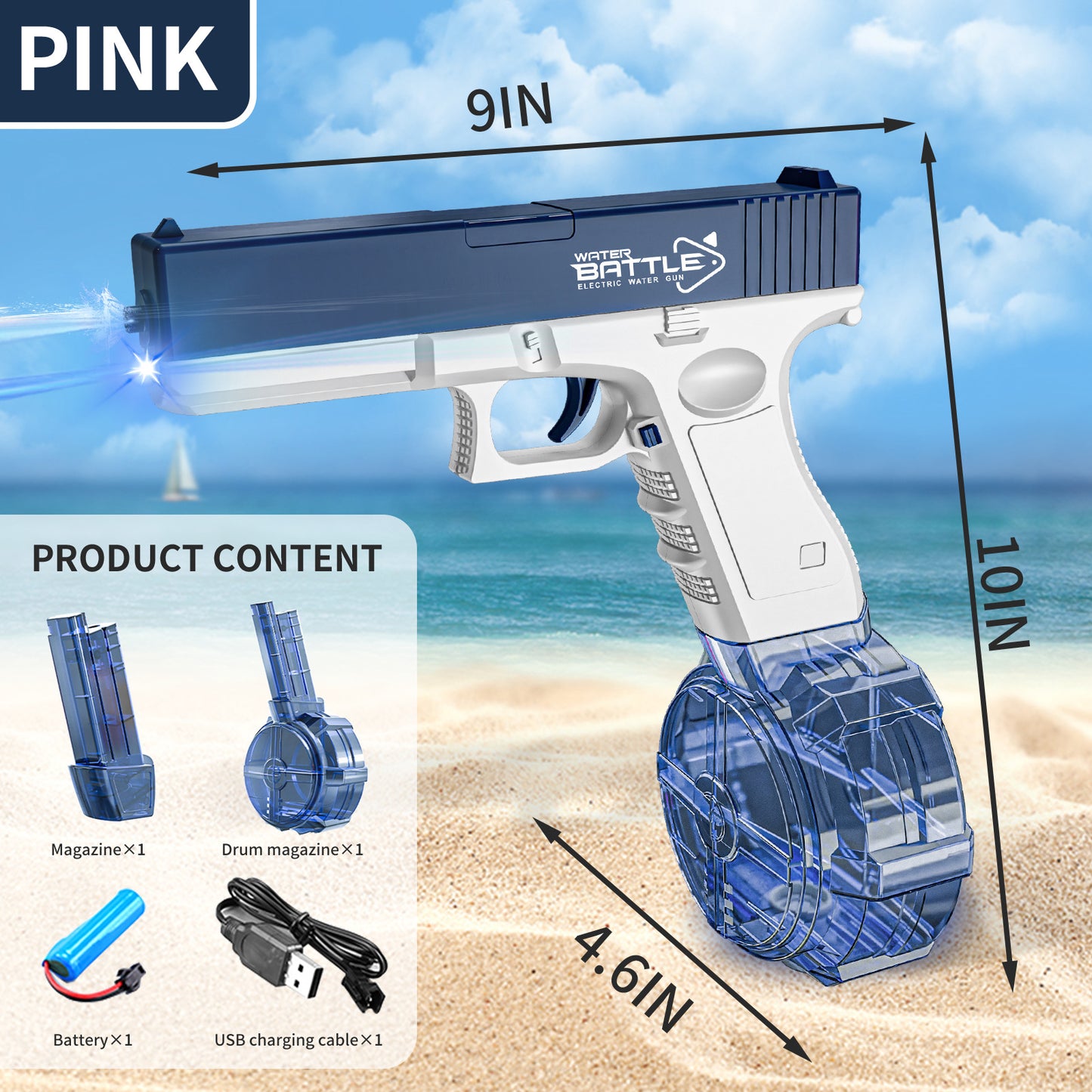 Electric Water Gun with LED Light