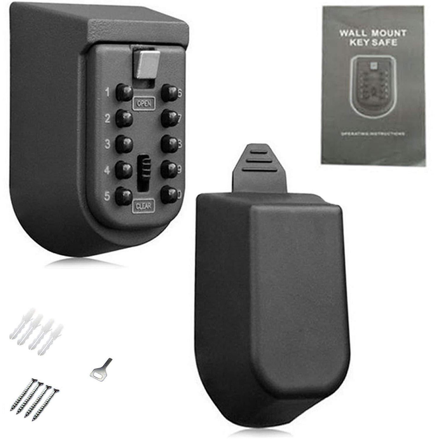 Cross-border Password Key Box Wall-mounted Metal Box Password Box Key Lock Box Outdoor Waterproof Storage Anti-theft Storage Box