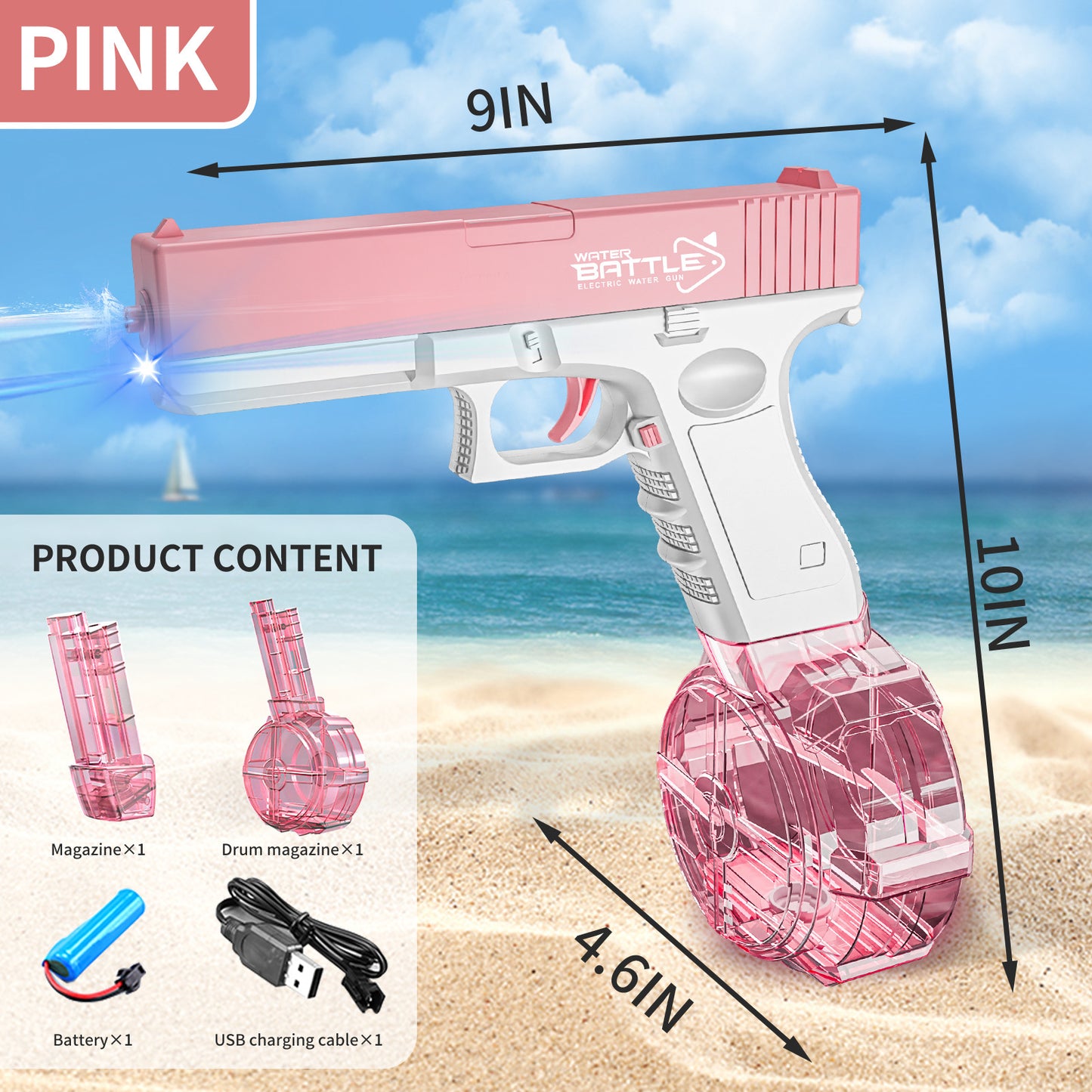 Electric Water Gun with LED Light