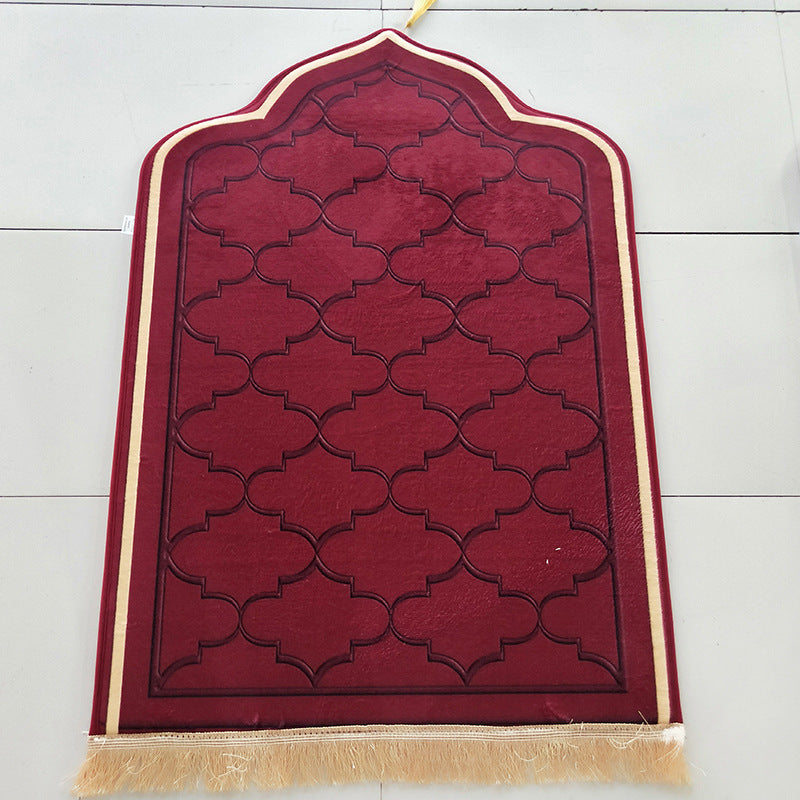 Simple Washable Flannel Printed Sponge Plaid Carpet