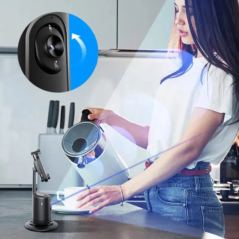360 Auto Face Tracking Gimbal - AI Smart Phone Holder for Creators