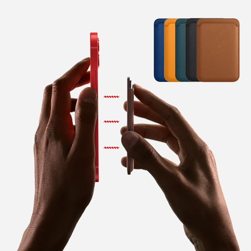 Luxury Magnetic Leather Wallet Case for iPhone - MagSafe Compatible