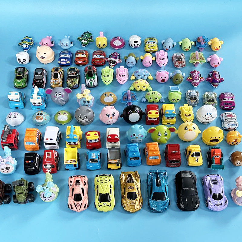 Boxed rebound tin cart children's toys