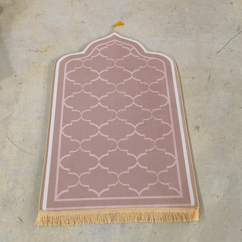 Simple Washable Flannel Printed Sponge Plaid Carpet