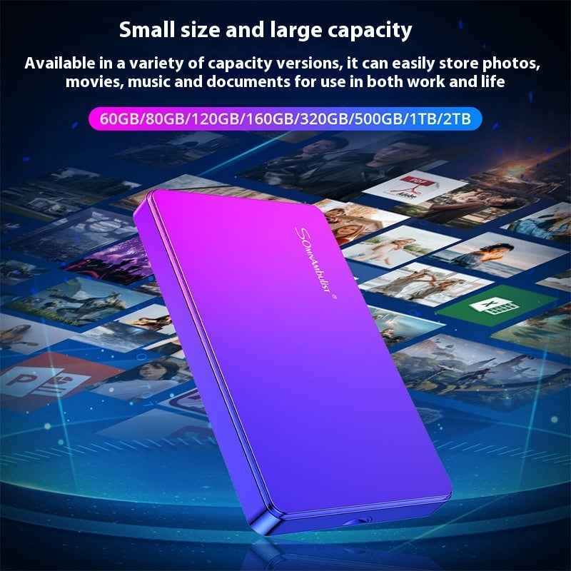 1TB Mobile External Hard Drive - Purple