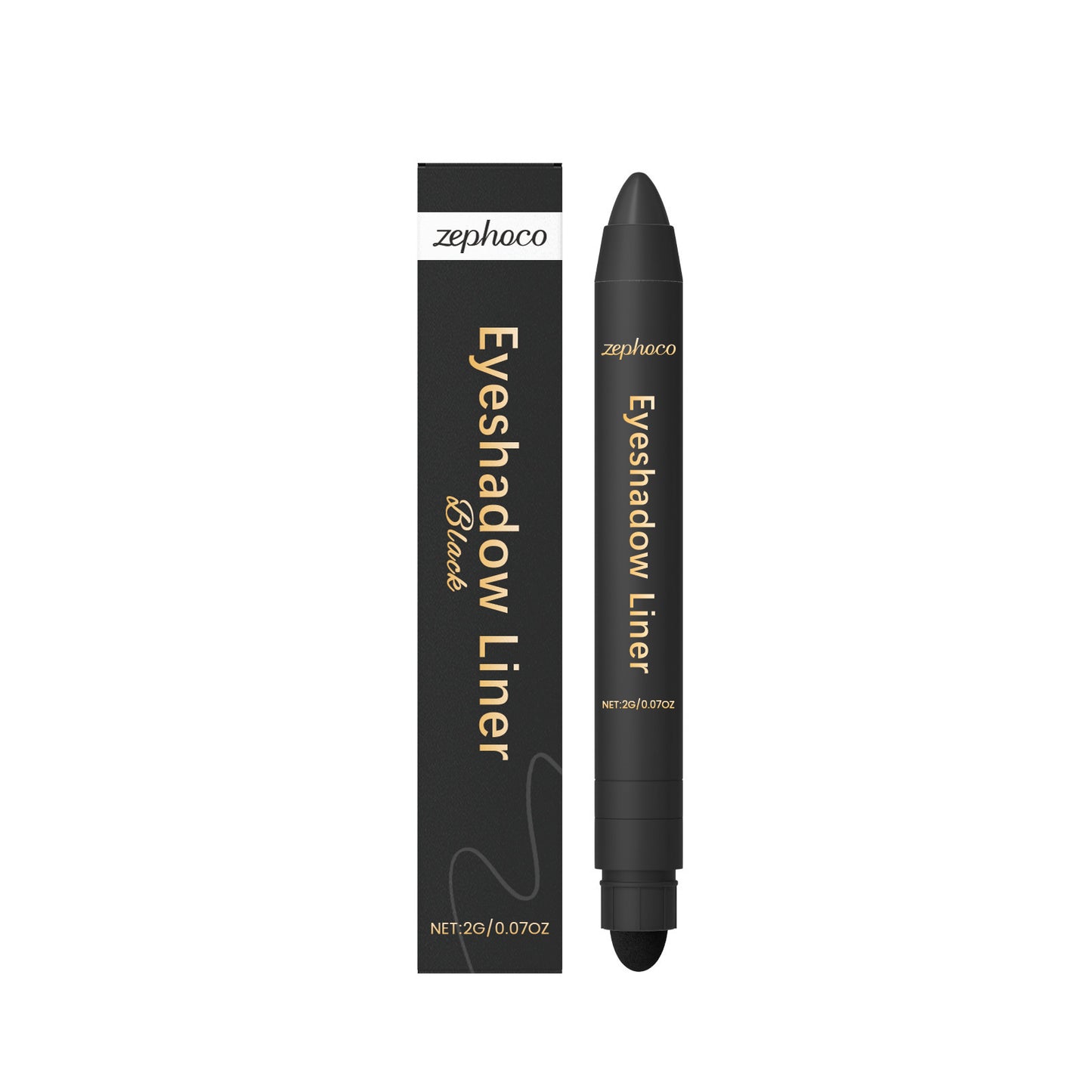 Water- And Sweat-proof Smudge-resistant Silky-smooth 2-in-1 Eyeliner