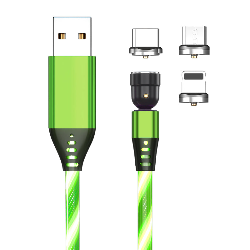 540° Rotating Magnetic LED Charging Cable