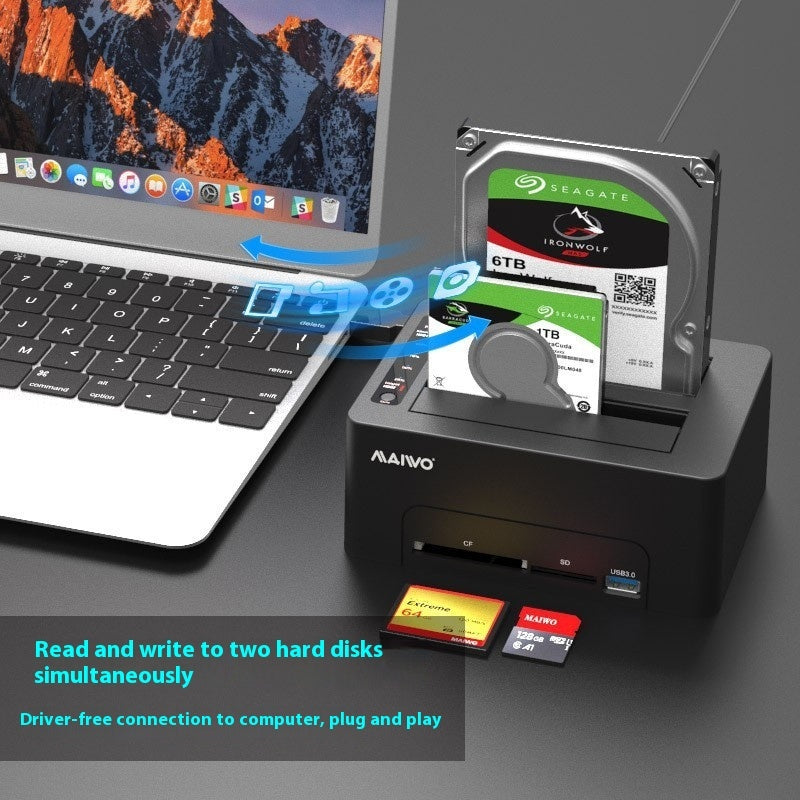 Dual-Disk 2.5/3.5-Inch SATA Hard Disk Dock and Offline Copier