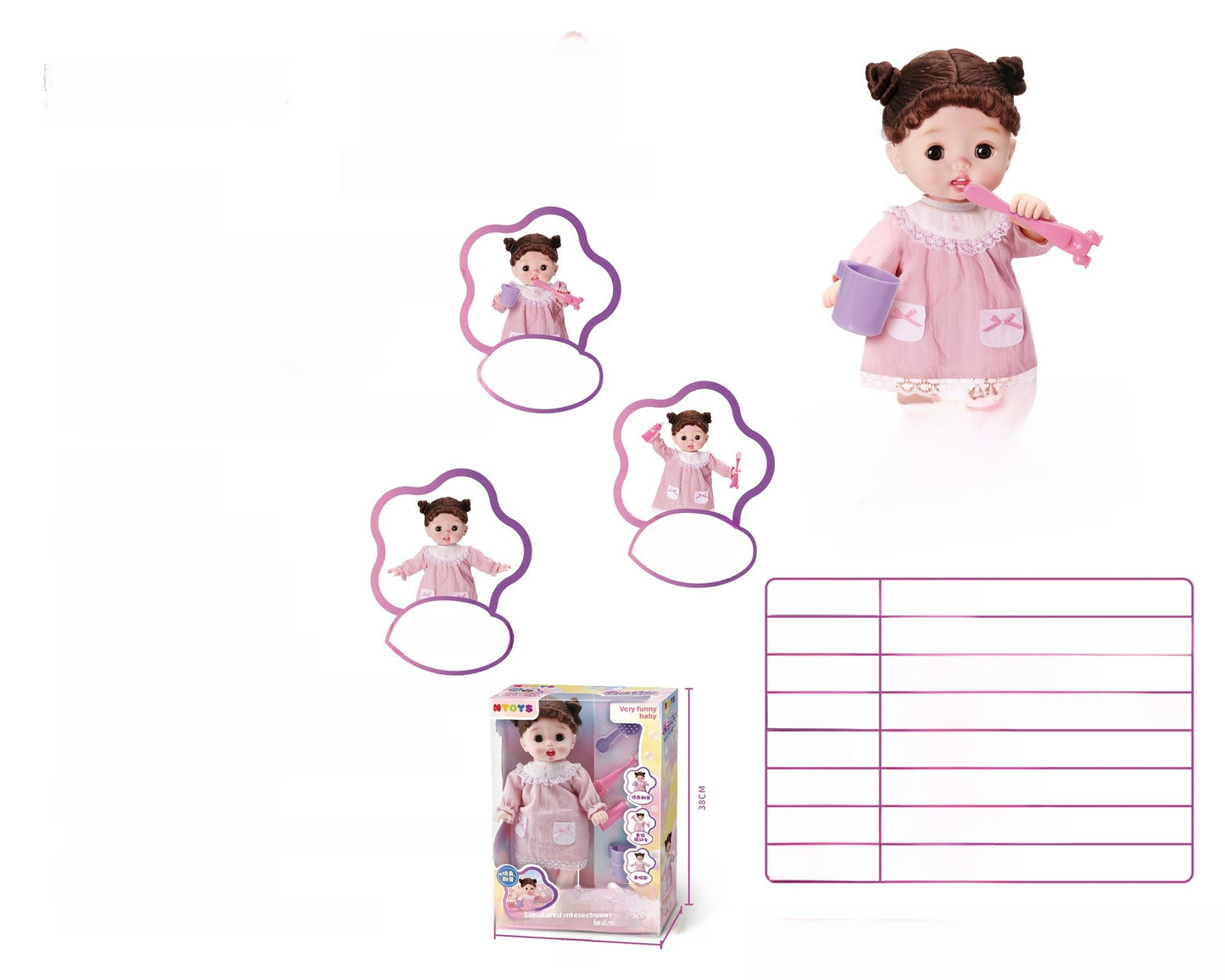 Soft Interactive Baby Doll with Sound and Accessories